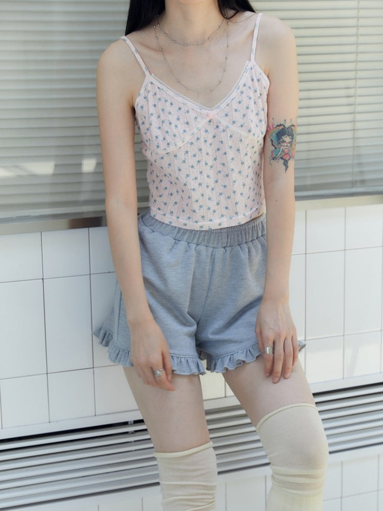 Small Flower Lace Knit Camisole【s0000003576】