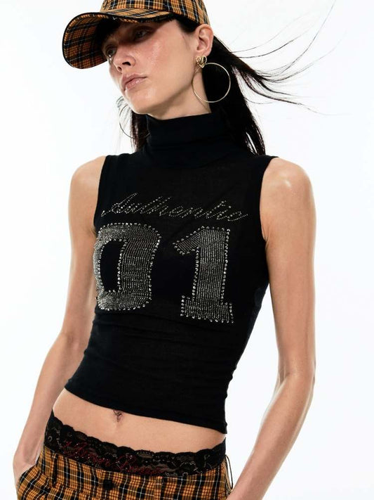 r-tine s와 nmbers High Neck Mesh Want [S000009180]