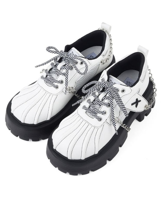 Chain tag platform shoes【s0000002133】