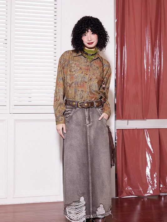 Casual denim skirt【s0000005532】