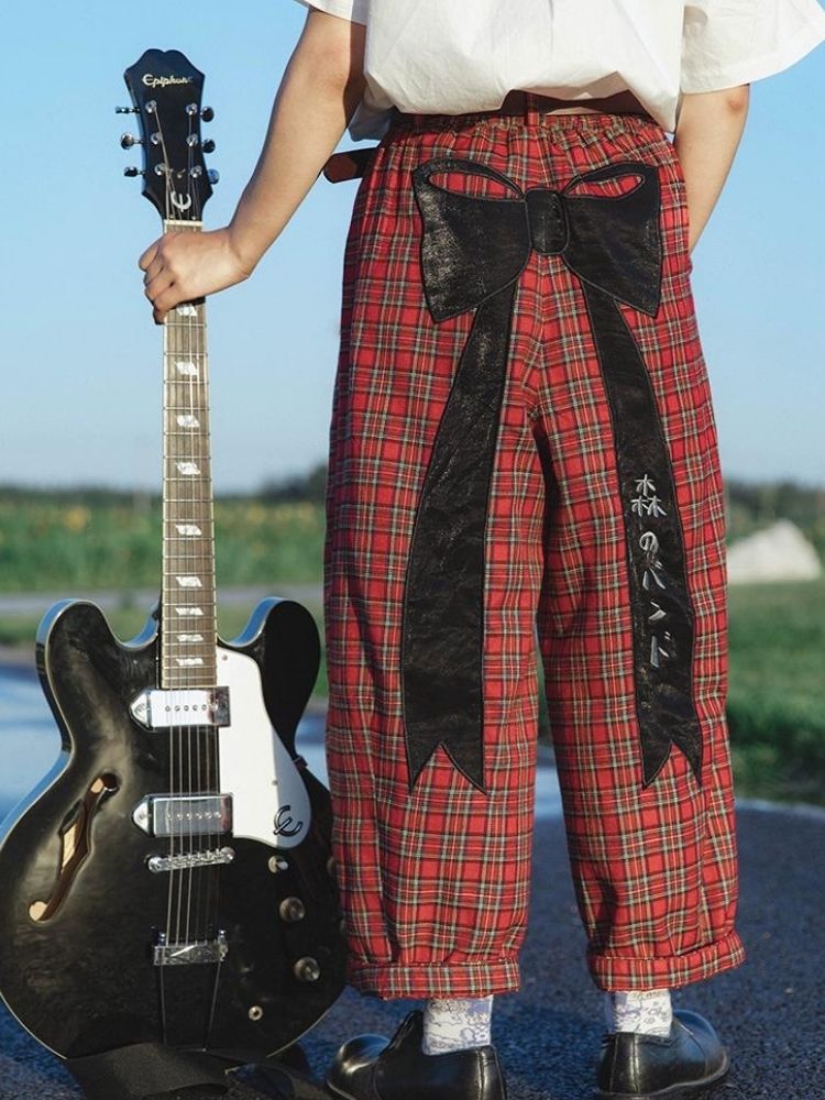 Plaid Punk Wide Leg Pants【s0000003625】