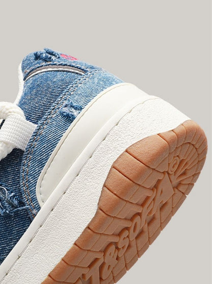 Denim Blue Casual Sport Lace Up Sneakers [s0000002570]