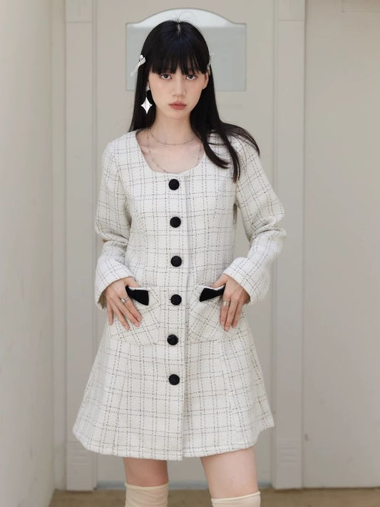 Plaid ribbon dress【s0000003902】