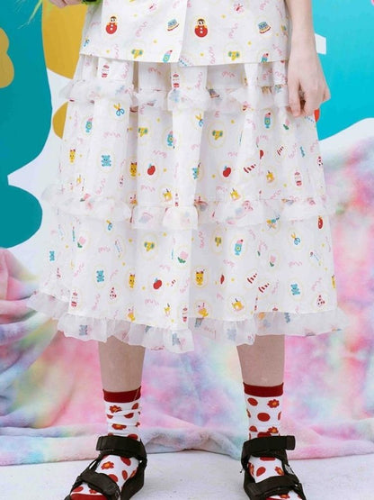 Original print skirt【s0000002894】 