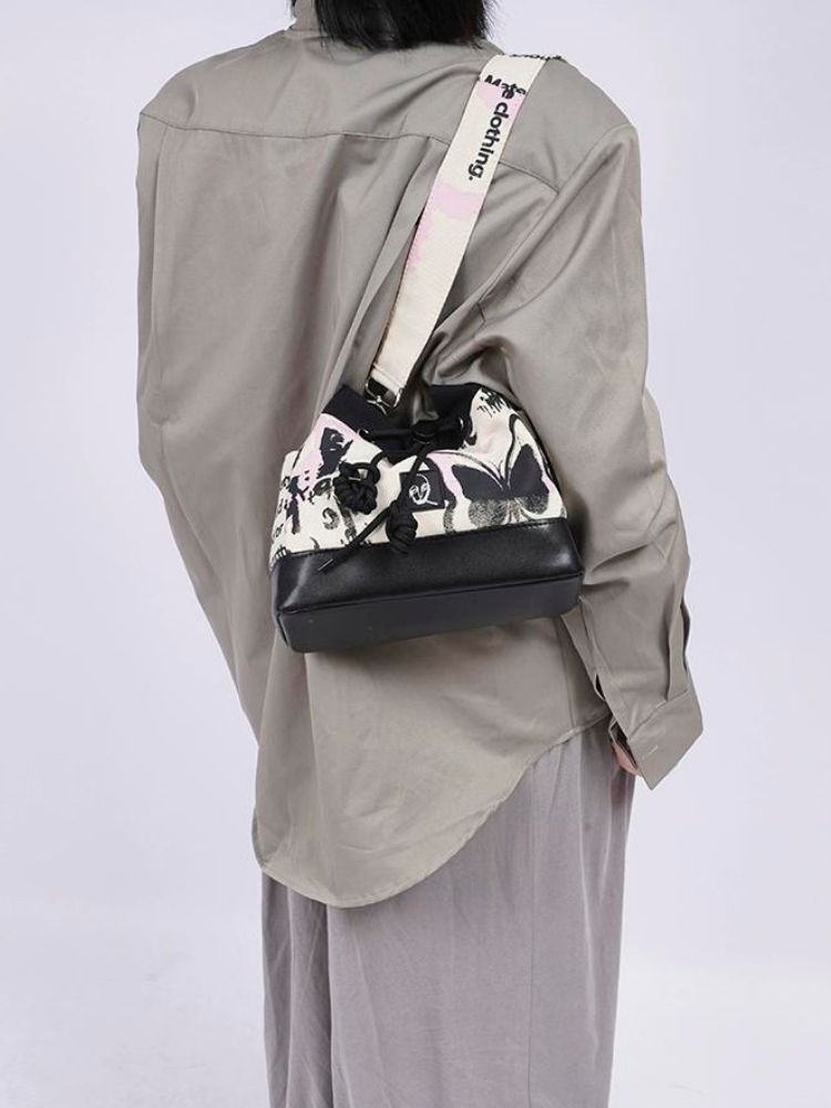 Sweet cool shoulder Messenger bucket bag【s0000003310】 