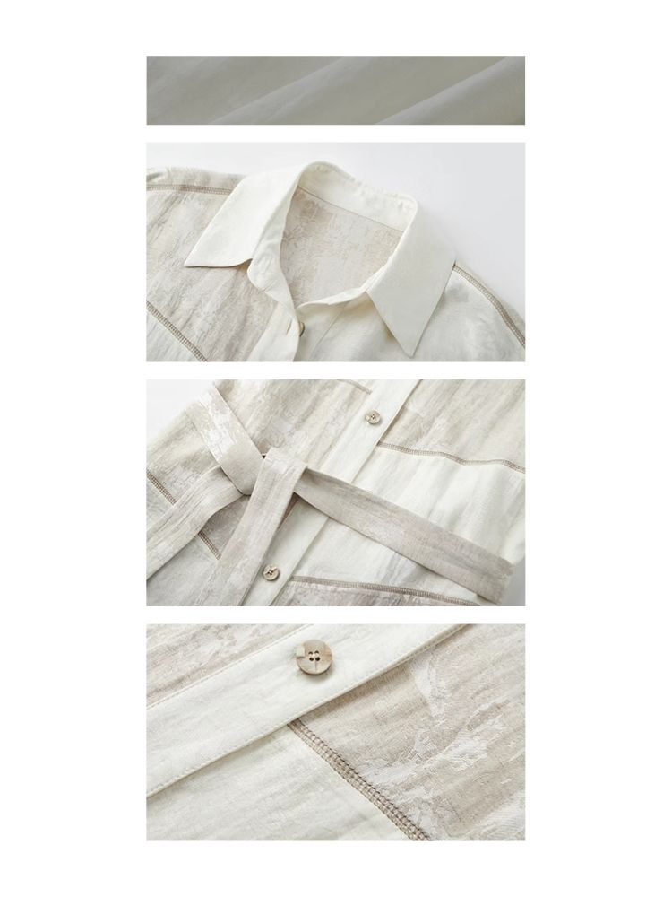 Patchwork stitching shirt + half skirt【s0000008177】