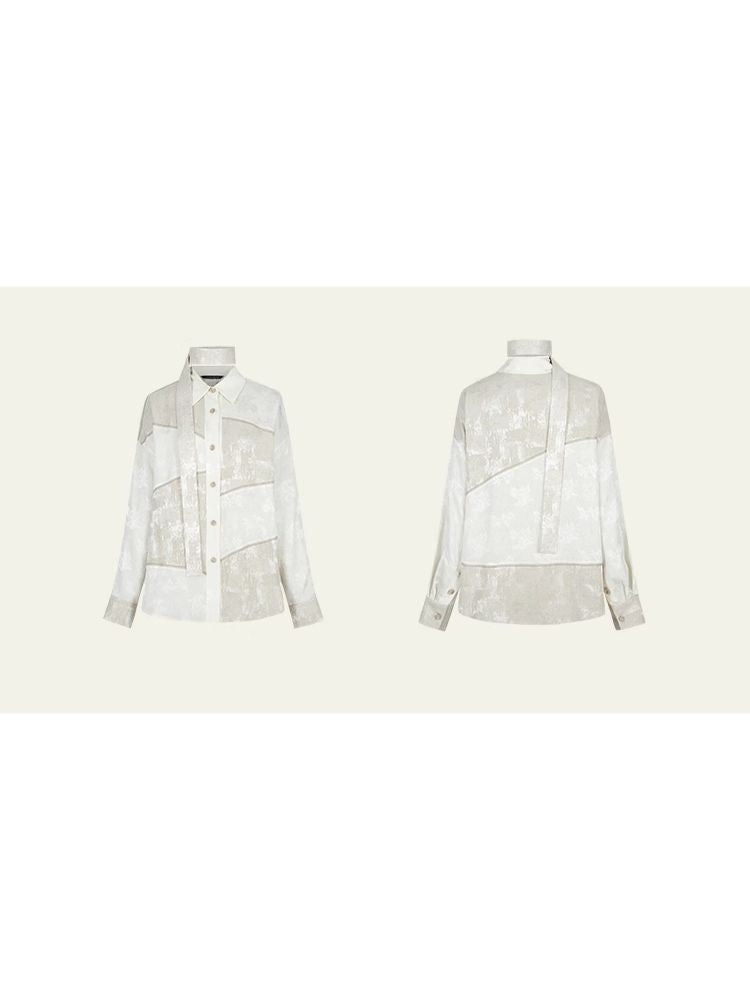 Patchwork stitching shirt + half skirt【s0000008177】