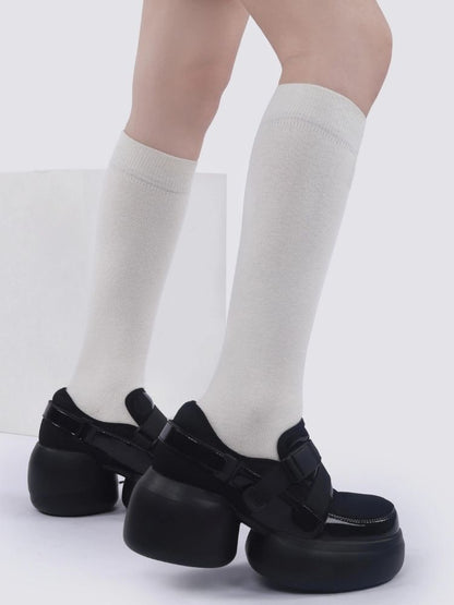 Round Toe Cross Belt Mesh Platform Shoes【s0000002307】