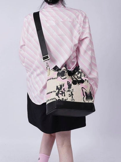 Sweet cool shoulder Messenger bucket bag【s0000003310】 