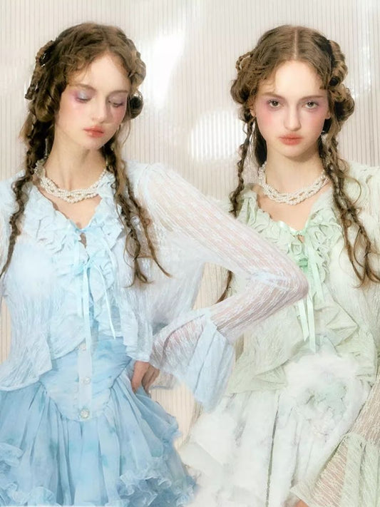 French vacation style knitted cardigan【s0000008355】