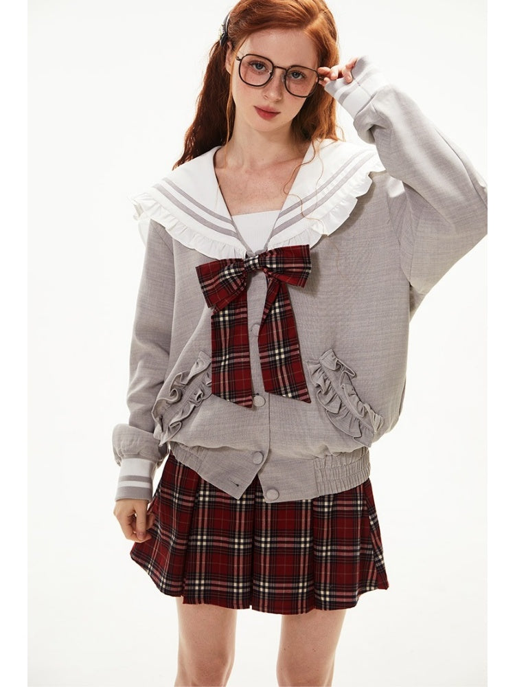 College Style Plaid Pleated Mini Skirt【s0000003545】