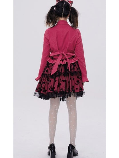 Retro Cute Flower Tutu Half Length Cake Skirt【s0000003182】