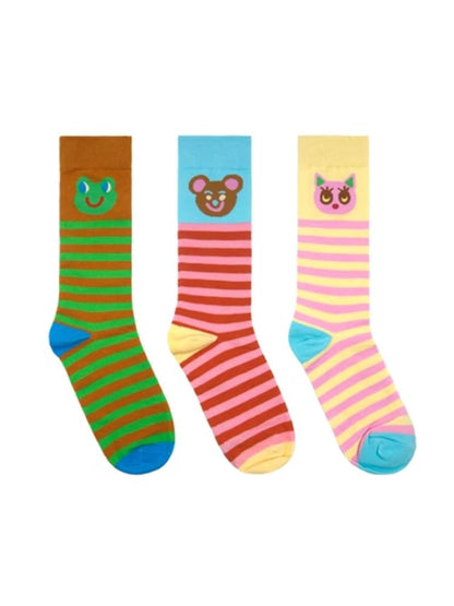 Colorful Stripes Cute Color Clash Skinny Cotton Socks【s0000004503】