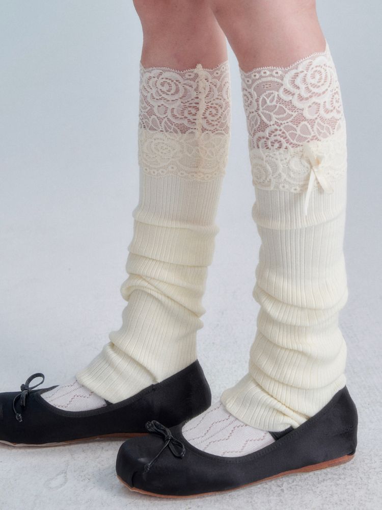 Lace knit pile leg cover【s0000002010】