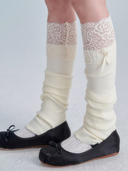 Lace knit pile leg cover【s0000002010】