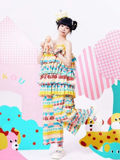 Original print cute cake pants【s0000002886】