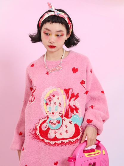 Love Cat Long Sweater One Piece【s0000003565】