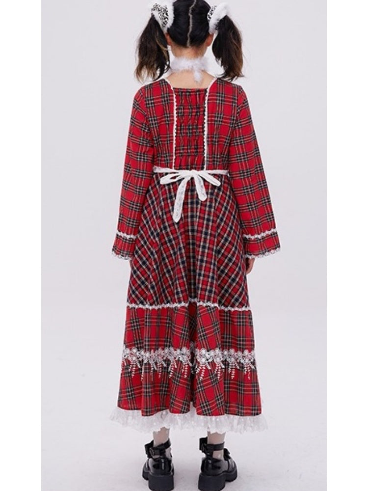 Sweet Plaid Lace-up Lolita Dress【s0000003183】