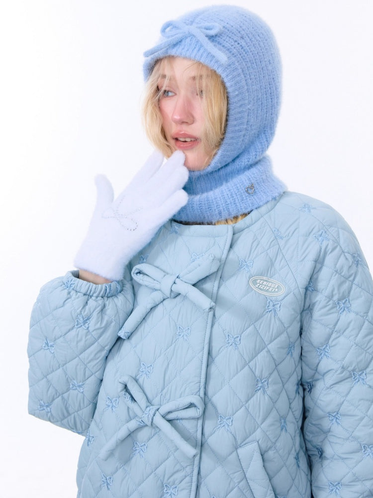 Design Pocket Hem Mid-Length Thickened Warm Cotton Quilted Jacket【s0000015258】