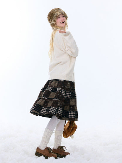 Cat Pattern Plush Collar Lazy Style Soft Waxy Sweater【s0000015261】