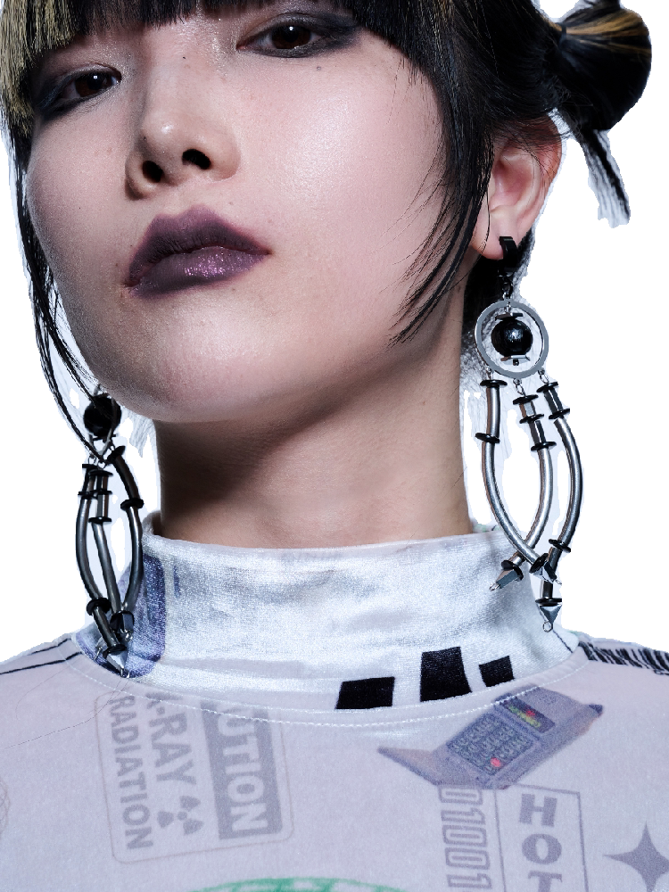 Futuristic Heavy Dark Punk Earring【s0000018837】