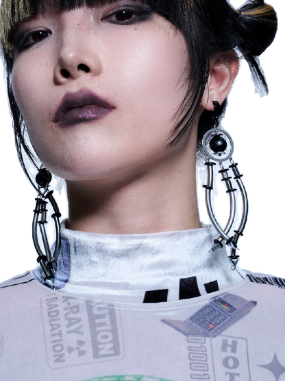Futuristic Heavy Dark Punk Earring【s0000018837】