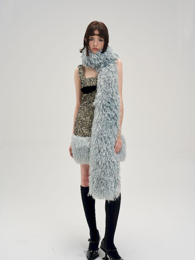 Bow Removable Raw Edge Slimming Dress【s0000005295】