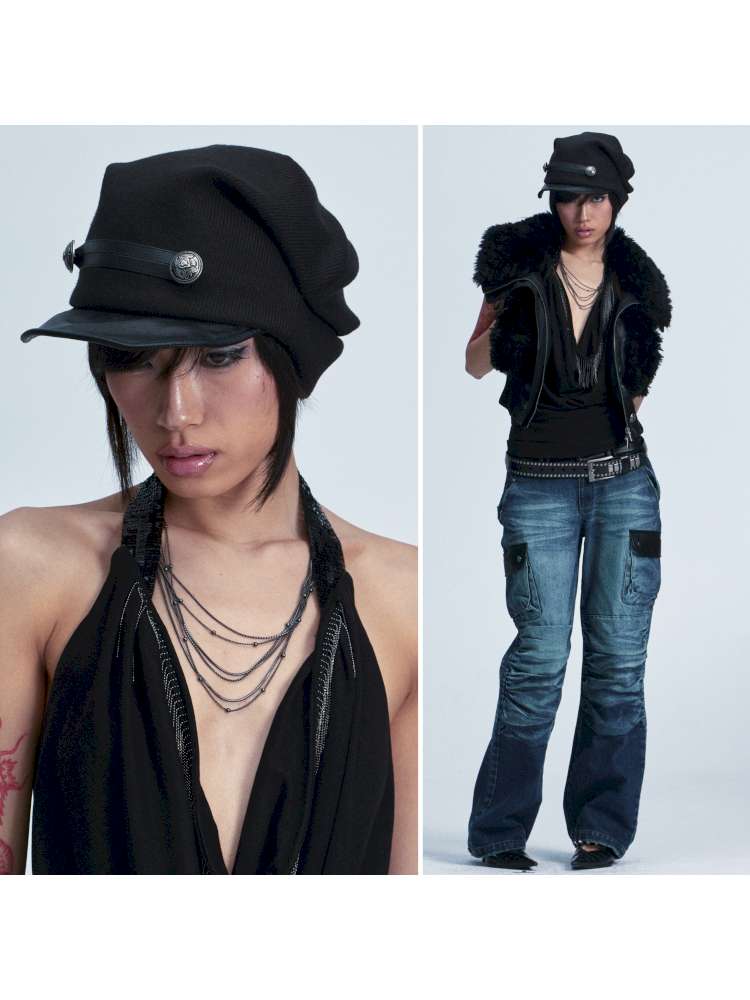 Knitted Patchwork Casual Stack Hat【s0000014662】