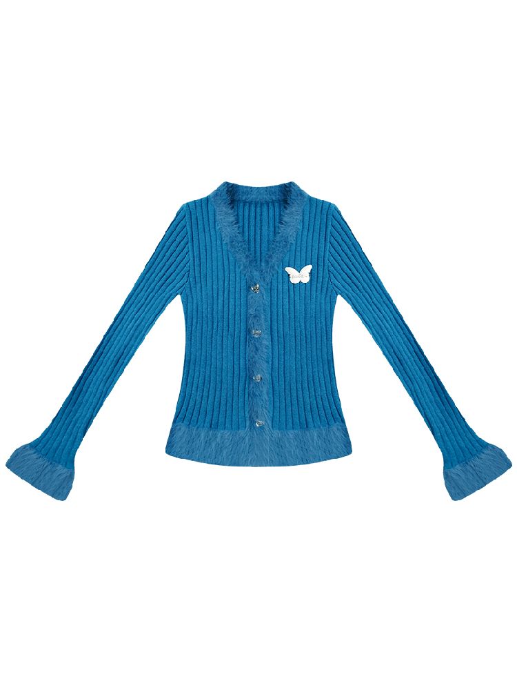 V-neck Knitted Sweater Cardigan【s0000011491】