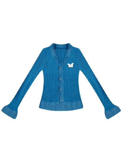 V-neck Knitted Sweater Cardigan【s0000011491】