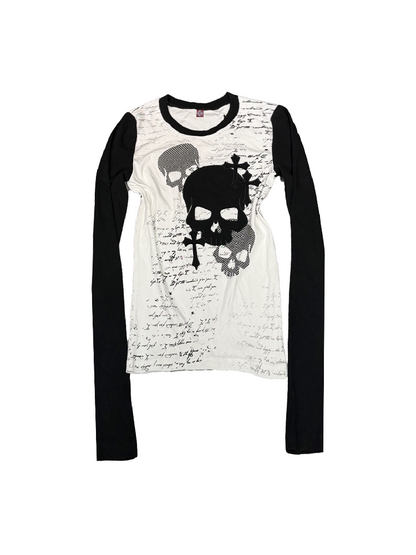 Patchwork Appliqué Long T-Shirt【s0000018321】