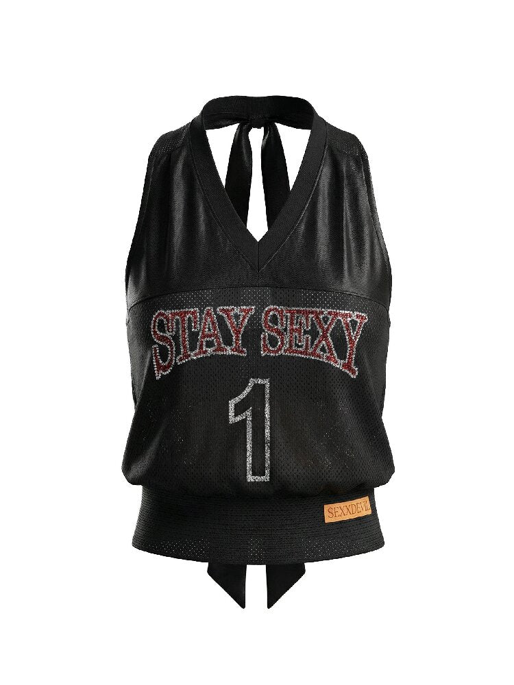 Sexy Print Halterneck Strap Vest【s0000016630】