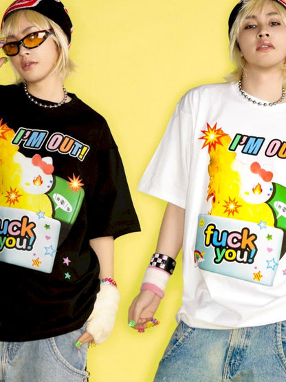 Streetwear loose cotton T-shirt【s0000013171】