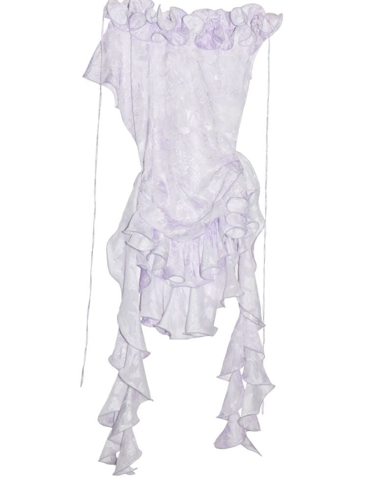 Sheer Loose Feeling Strapless Dress【s0000013209】