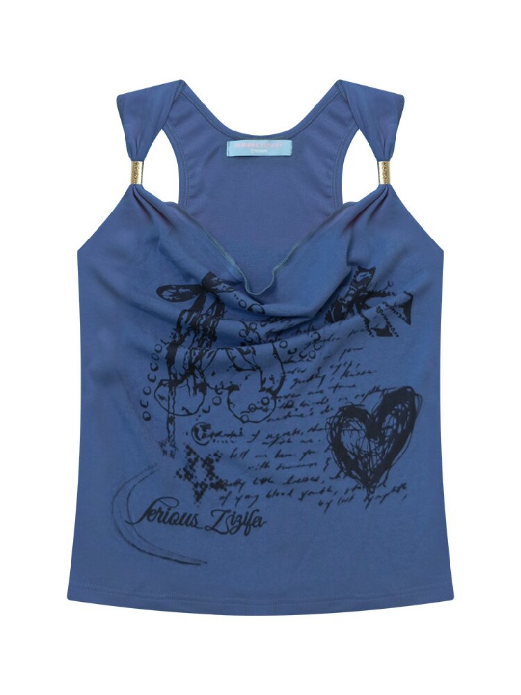 Retro Rabbit Print Swing Camisole【s0000017675】