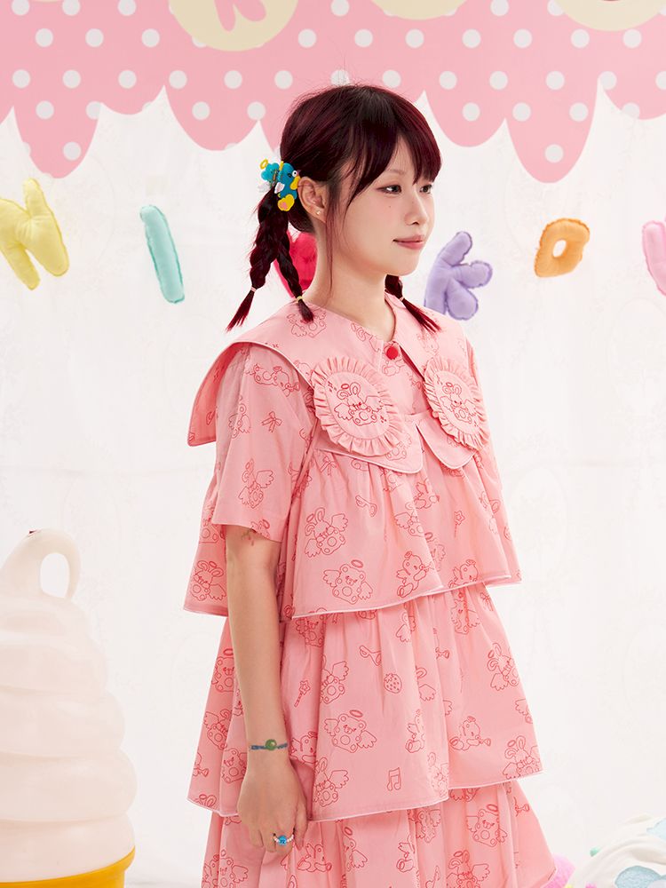 Animal Angel Pink Cake Halter Dress【s0000013192】