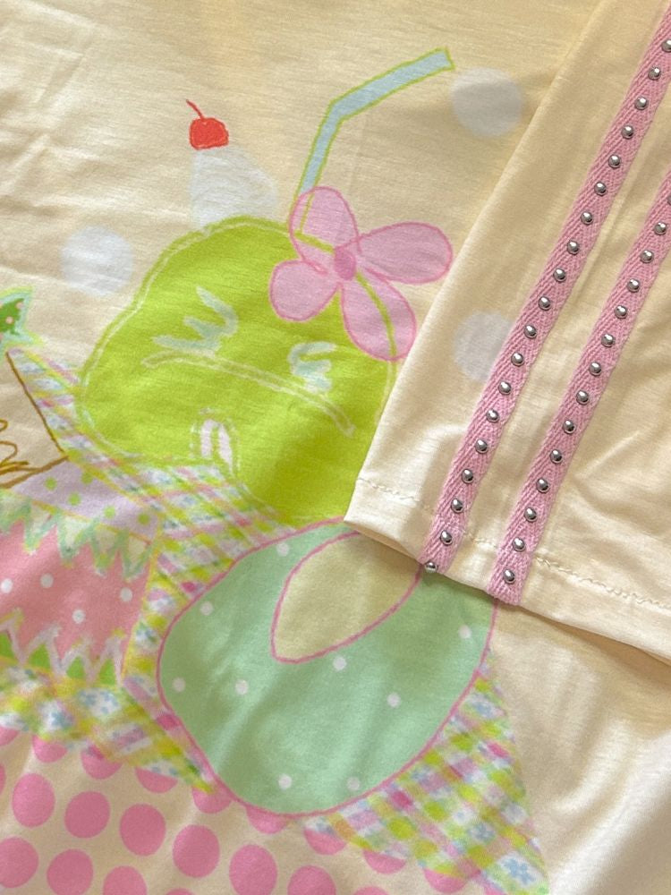 Polka Dot V-Neck Top【s0000013233】