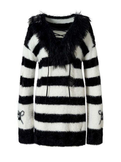 Long-Sleeve Striped Sweater【s0000014474】