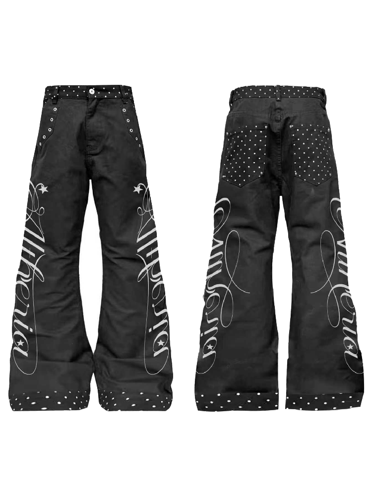 Vintage Polka Dot Knife Jeans【s0000018207】