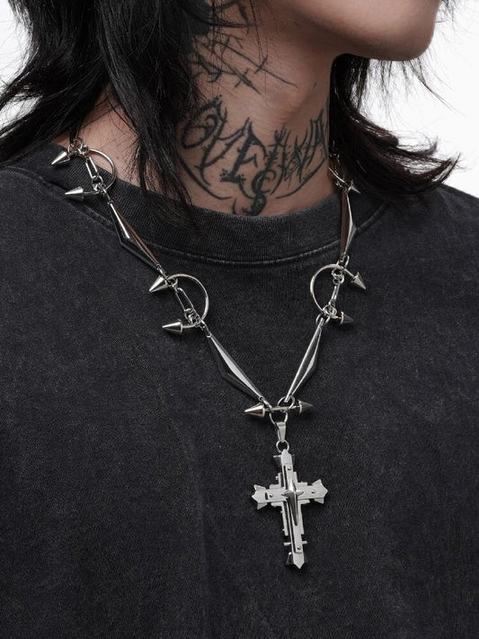 Mechanical Fragments Punk Heavy Necklace【s0000018972】