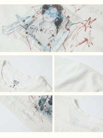 Loose short-sleeved splicing wind top【s0000012277】