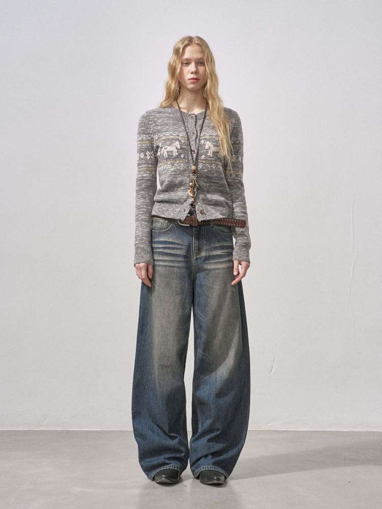 Cat Whisker Wide Leg Vintage Jeans【s0000015216】