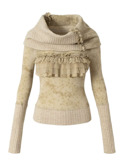 Vintage Punk Scarf Wool Knit Layer【s0000014923】