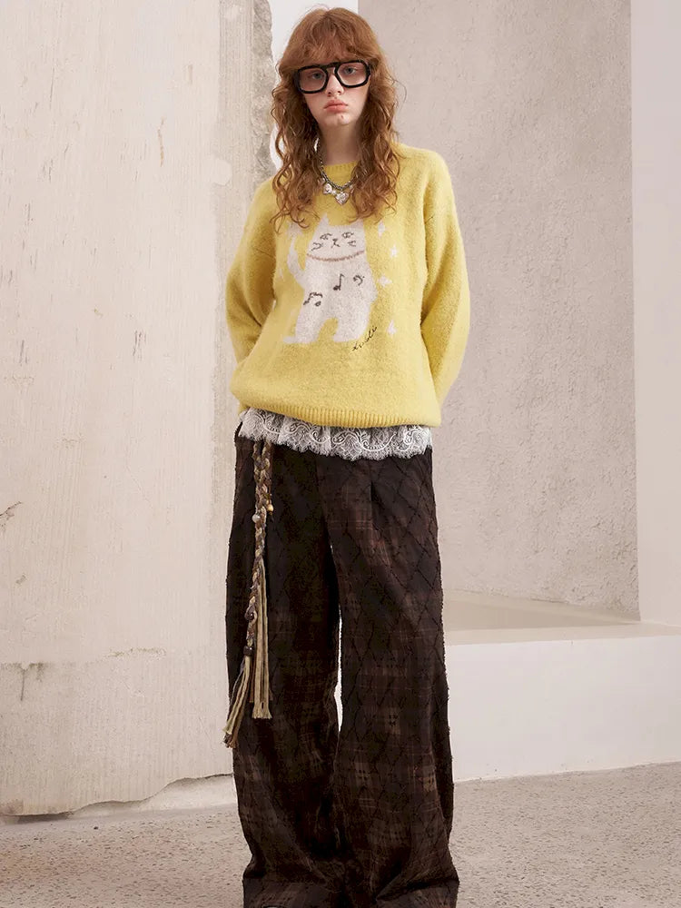Relaxed-Fit Soft Pullover Knit Sweater【s0000014054】