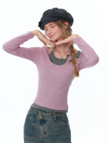 Slim Thin Knitted Bottom Shirt【s0000011488】