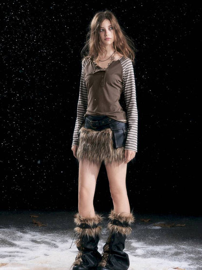 Striped Raglan Sleeve T-Shirt【s0000014430】