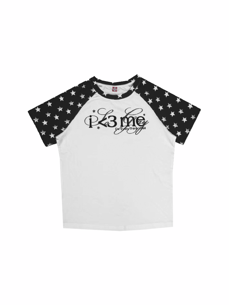 Star Print Raglan Street Tee【s0000018259】