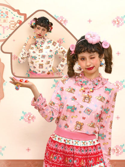 Cable Lace Collar Stretch Cotton【s0000015564】