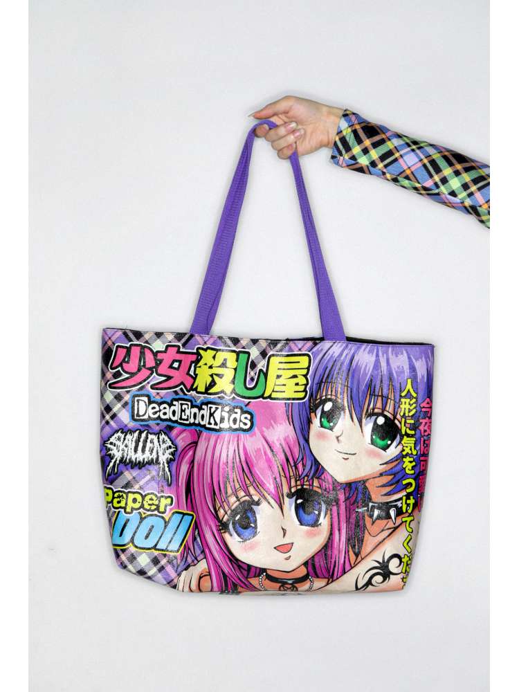 Two-Dimensional Y2K Dupont Paper Tote Bag【s0000014914】