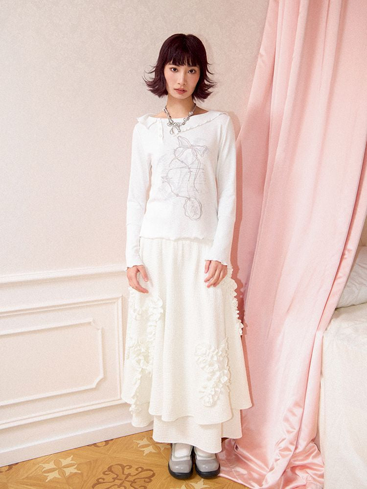 Butterfly Plate Flower Halter Skirt【s0000011642】